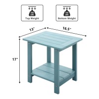 Meluvici Double Adirondack Side Table Weather Resistant Outdoor Rectangular End Table For Adirondack Chair Aruba