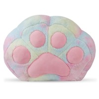 Cuebear Stuffed Animal Storage Bean Bag Chair Cover For Kids Tie Dye Cats Paw Bean Bag Cushion For Girls Medium Size Toy Organi