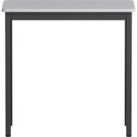 Lorell Utility Table Gray Rectangle Laminated Top Powder Coated Black Base x 30 Table Top Width x 1813 Table Top Depth