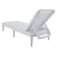 Lagoon Tahiti Lounger And Mallorca Side Table With Six Colours (White)