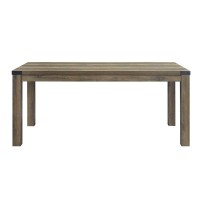 Acme Abiram Wooden Rectangular Dining Table In Rustic Oak