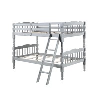 Acme Homestead Twin Twin Wooden Bunk Bed In Gray Finish