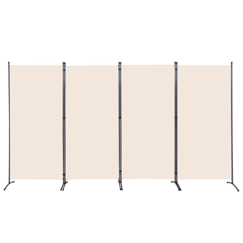 Yasrkml 4 Panel Room Divider Folding Privacy Screens, Portable Room Divider Panel Wall Partition Room Dividers Separators, Freestanding Room Partitions And Dividers Fabric Dividers For Room Separation