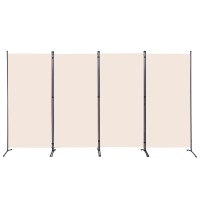 Yasrkml 4 Panel Room Divider Folding Privacy Screens, Portable Room Divider Panel Wall Partition Room Dividers Separators, Freestanding Room Partitions And Dividers Fabric Dividers For Room Separation