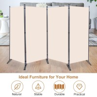 Yasrkml 4 Panel Room Divider Folding Privacy Screens, Portable Room Divider Panel Wall Partition Room Dividers Separators, Freestanding Room Partitions And Dividers Fabric Dividers For Room Separation