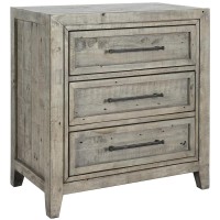 Ridge Reclaimed Pine 3 Drawer Nightstand