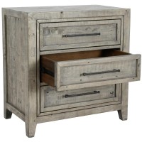 Ridge Reclaimed Pine 3 Drawer Nightstand