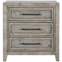 Ridge Reclaimed Pine 3 Drawer Nightstand