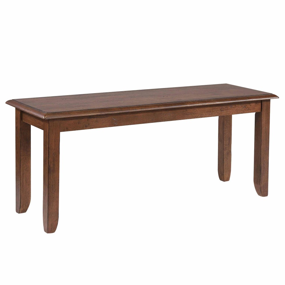 Sunset Trading Simply Brook 42 Dining Bench Amish Brown Solid Wood