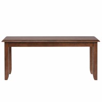 Sunset Trading Simply Brook 42 Dining Bench Amish Brown Solid Wood