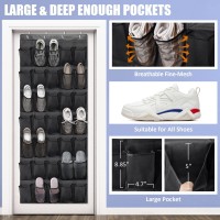 Tiblue Over The Door Shoe Organizers 35 Mesh Pockets Hanging Shoe Organizer Shoe Rack For Closet Entryway Bedroom Bathroom Pantr