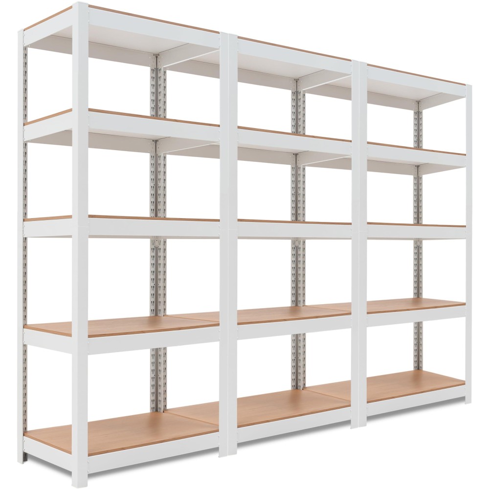 Homedant House 5 Tier 244 W Laminated Boltless Metal Shelving Unit Adjustable Storage Utility Rack Heavy Duty Shelves Organiz