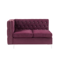 Acme Jaszira Purple Modular Loveseat With 2 Pillows