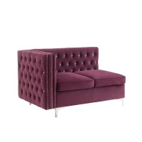 Acme Jaszira Purple Modular Loveseat With 2 Pillows