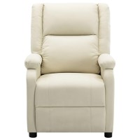 vidaXL Electric Massage Recliner White Faux Leather