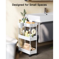 Pipishell Slim Storage Cart With Wheels Bathroom Cart Organizer Small Rolling Cart For Bathroom Laundry Room Kitchen Narrow