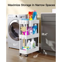 Pipishell Slim Storage Cart With Wheels Bathroom Cart Organizer Small Rolling Cart For Bathroom Laundry Room Kitchen Narrow