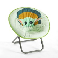 Idea Nuova Disney Star Wars The Mandalorian, Grogu Aka The Child Toddler 19? Folding Saucer Chair With Cushion, Polyester, Ages 3+