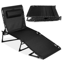 Best Choice Products Patio Chaise Lounge Chair Portable Outdoor Folding Recliner For Lawn W 8 Positions Handles 300Lb Capac