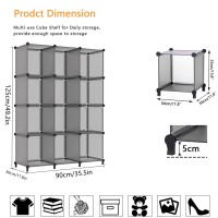 Awtatos Cube Storage Organizer Closet Storage Cubes Shelves Bookshelf Clothes Organizer Diy Plastic 12 Cube Shelves For Home Be