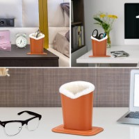 Bvya 2 Pcs Eye Glass Holder Stands Candy Sweet Color Eyeglasses Holder With Plush Lining For Table Desk Nightstand