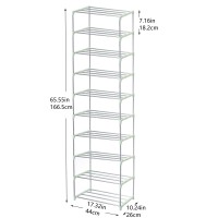 Jucaifu Stackable Small Shoe Rack Entryway Hallway And Closet Space Saving Storage And Organization 10Tier Green