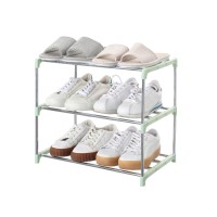 Jucaifu Stackable Small Shoe Rack Entryway Hallway And Closet Space Saving Storage And Organization 3Tier Green