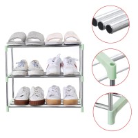 Jucaifu Stackable Small Shoe Rack Entryway Hallway And Closet Space Saving Storage And Organization 3Tier Green