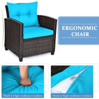 3 Pcs Patio Furniture Set Onesize Turquoise