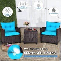 3 Pcs Patio Furniture Set Onesize Turquoise