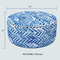 Lvtxiii Indooroutdoor Inflatable Ottoman All Weather Round Footrest Stool D21 X H9 Portable For Patio Garden Camping Or