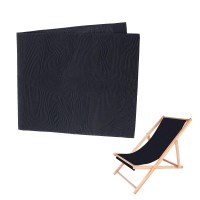 Ph Pandahall Chair Replacement Fabric, 44 X 17 Inch Lounge Chair Cloth Long Beach Chair Cloth Folding Chair Black Oxford Canvas Chair Accessories For Sun Lounger Pool Sunbathing Garden