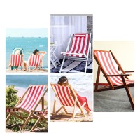 Ph Pandahall Chair Replacement Fabric, 44 X 17 Inch Lounge Chair Cloth Long Beach Chair Cloth Folding Chair Red White Striped Oxford Canvas Chair Accessories For Sun Lounger Pool Sunbathing Garden