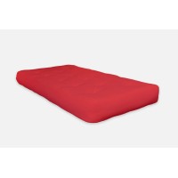 Homeroots Polyester 8 Double Poly Single Foam Full Futon 75 In X 54 In In Red