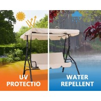 Outdoor Swing Patio Swing With Canopy Backyard Outdoor Swing Chair With Removable Cushions Adjustable Tilt Canopy Comfortable Ar