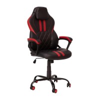 Ergonomic Office Computer Chair Adjustable Black and Red Designer Gaming Chair 360 Swivel Red Dual Wheel Casters