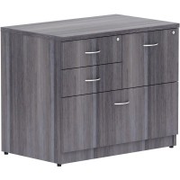 Lorell Essentials File Cabinet, 4 Drawer, Weathered Charcoal