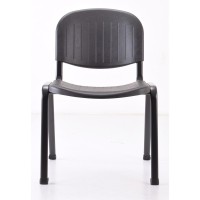 Lorell Low Back Stack Chair Polypropylene Seat Polypropylene Back Low Back Fourlegged Base Black 4 Carton