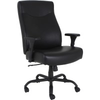 Lorell Executive HighBack Big Tall Chair Bonded Leather Seat Bonded Leather Back High Back 5star Base Black Armr