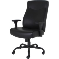 Lorell Executive HighBack Big Tall Chair Bonded Leather Seat Bonded Leather Back High Back 5star Base Black Armr