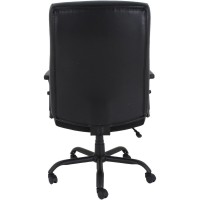 Lorell Executive HighBack Big Tall Chair Bonded Leather Seat Bonded Leather Back High Back 5star Base Black Armr