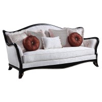 Acme Nurmive Sofa With 7 Pillows In Beige