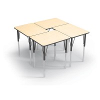 Essentials Economy Rectangle Desk Fusion Maple