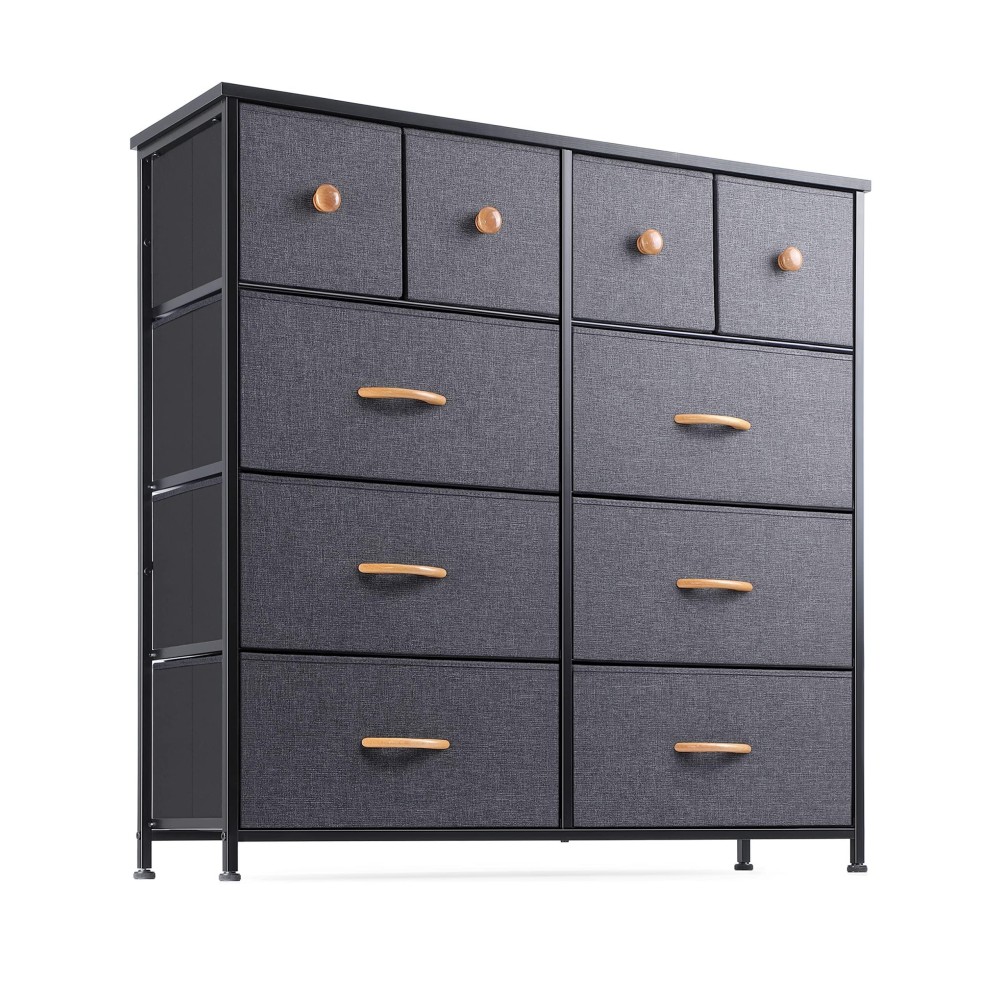 Nicehill Dresser For Bedroom With 10 Drawers, Storage Drawer Organizer, Tall Chest Of Drawers For Closet, Clothes, Kids, Entryway, Fabric Drawers