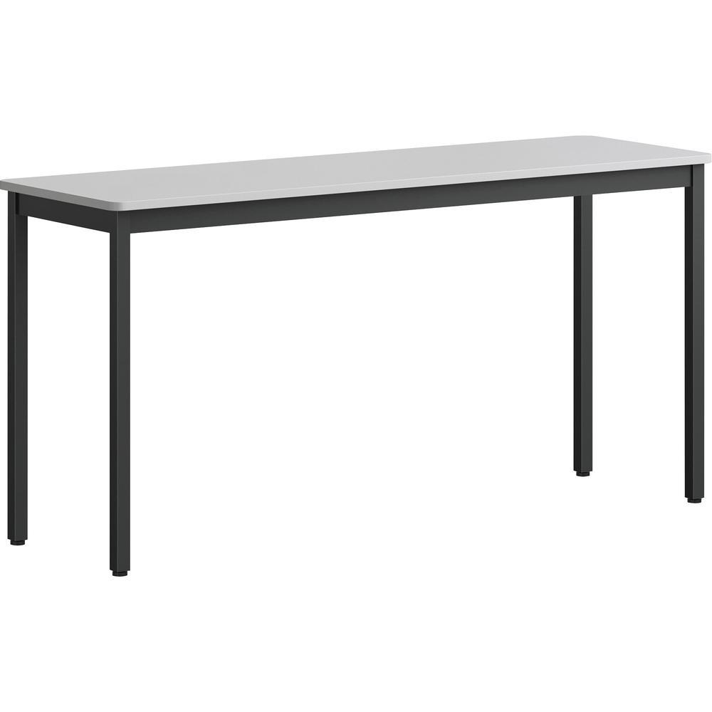 Lorell Utility Table Gray Rectangle Laminated Top Powder Coated Black Base x 5988 Table Top Width x 1813 Table Top Dept