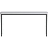 Lorell Utility Table Gray Rectangle Laminated Top Powder Coated Black Base x 5988 Table Top Width x 1813 Table Top Dept