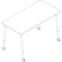 Lorell Training Table Laminated Top 2950 Table Top Length x 2363 Table Top Width x 1 Table Top Thickness 4725 Heigh