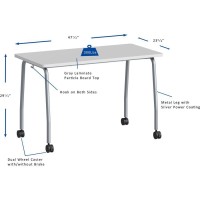 Lorell Training Table Laminated Top 2950 Table Top Length x 2363 Table Top Width x 1 Table Top Thickness 4725 Heigh