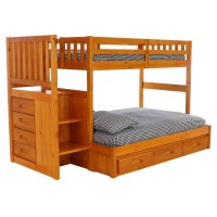 Mission Staircase Twin over Full Bunk Bed