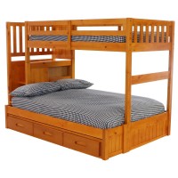 Mission Staircase Twin Over Full Bunk Bed